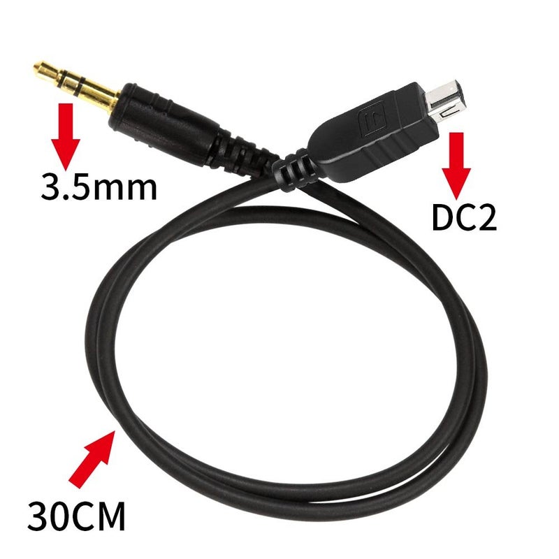 Pixel 3.5mm-DC2 Camera Shutter Connecting Cable Cord Compatible for Nikon Rebel PowerShot Pentax Samsung Sigma Cameras Compatible with Pixel Shutter Remote Control TW-283 Series - Image 3